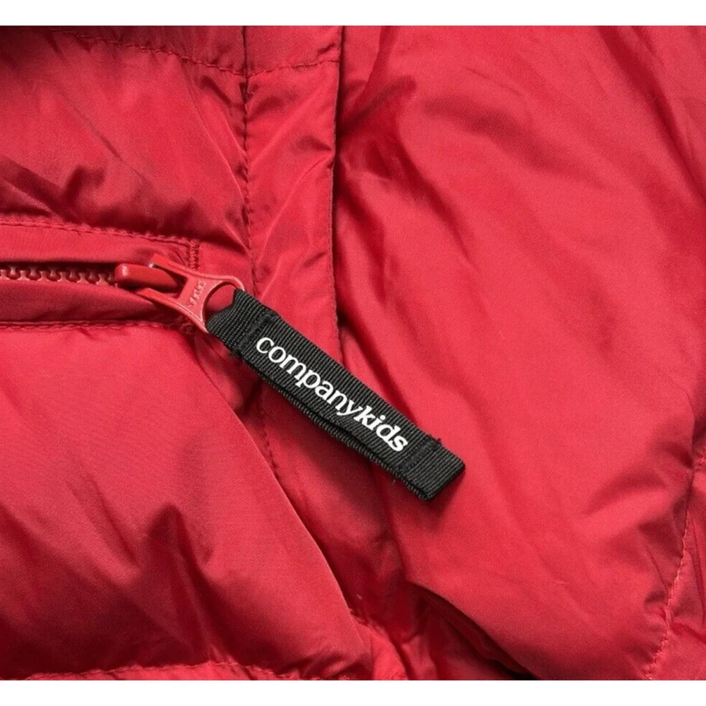 Companykids Reversible Down Filled Jacket Coat Red Black Size 14-16 Large